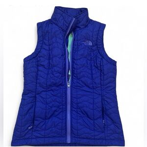 Women’s North Face Puffy Vest – Cobalt Blue & Teal – Size Small